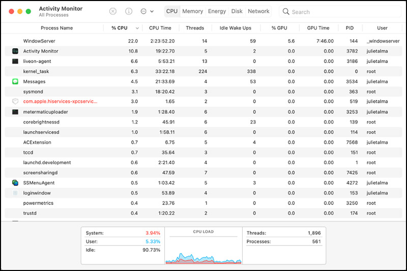 Activity Monitor sẽ gi&uacute;p bạn quản l&yacute; c&aacute;c ứng dụng chạy ngầm dễ d&agrave;ng